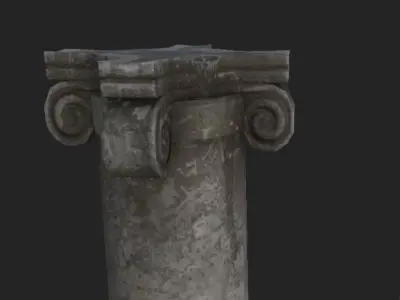 rome column Low-poly 3D model