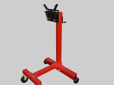 4-Stroke Engine Rotating Stand Low-poly 3D model