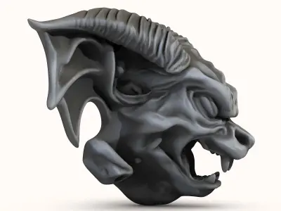 Gargoyle Dragon Head 3D model