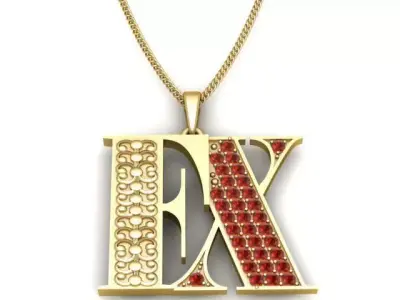 Golden EX Pendant 3D Printable Model 3D print model