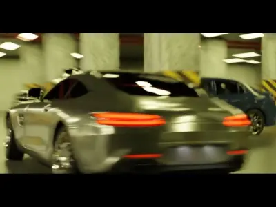 Underground Parking Basement Mall Car Drift Scene Blender 3D model