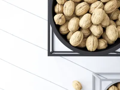 Decor Set Walnut Kubus Bowl 3D model