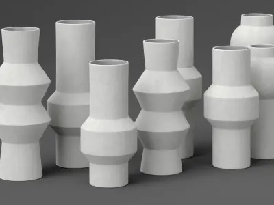 HK  living  - Uberach vase set 3D model