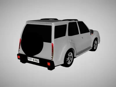 Car 3d model with rig SUV 3D model
