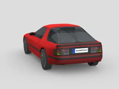Mazda RX-7 Coupe 1985 Low-poly 3D model