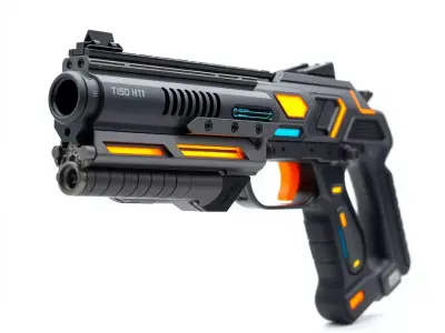 T H Neon Blaster model pack Low-poly 3D model