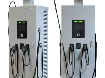 Turbo Series DC Charger Low-poly 3D model