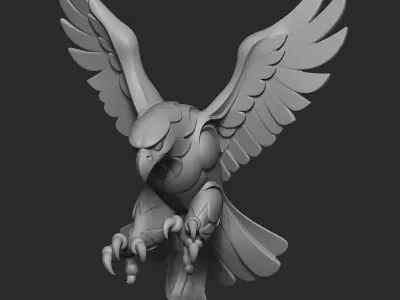 Elegant Eagle minimalist Sculpture Free 3D print model