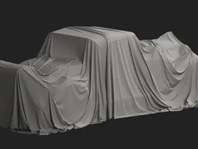 Vintage Car Cover 02 3D model