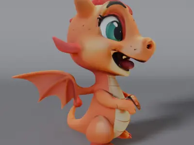 baby dragon  3D model