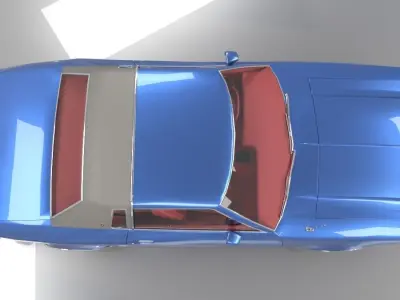 Mustang Ghia 1976 Low Poly 3D model