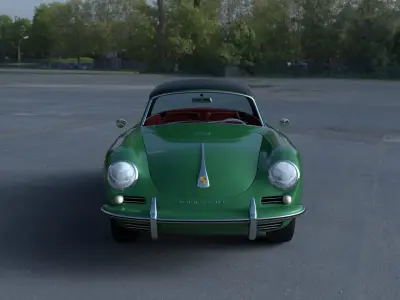 Porsche 356 Cabriolet HDRI 3D model