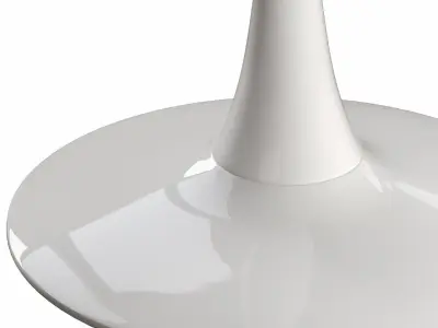 Tulip Marble 80 White Black Low-poly 3D model