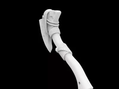 Tribal Stone Axe 3D Print Model 3D print model