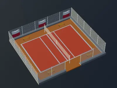 Volleyball Stadium - Poland Low-poly 3D model