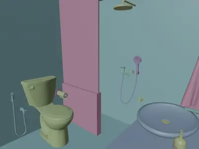 Bathroom Interior 3D model get