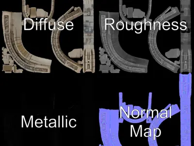 Ancient Stone Archway model pack Low-poly 3D model