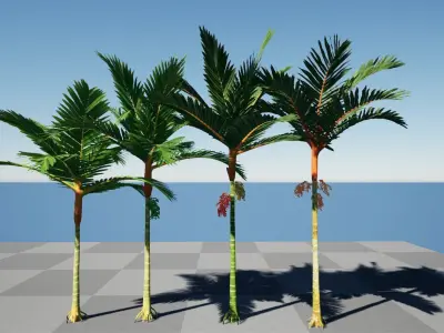 HQ Plants Volume 6 Palms for unreal engine 3D model set of 24 3D model