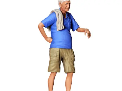 N5 a man leaning on a car 3D print model