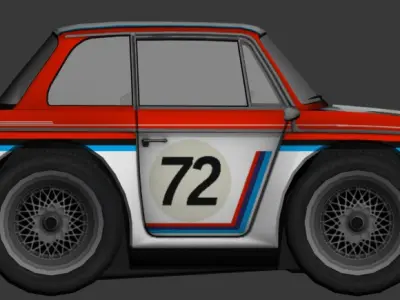 cartoon car vehicle 3d game ready model Low-poly 3D model-010 Low-poly 3D model