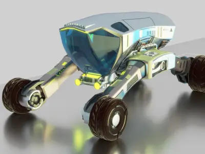 Sci-fi rover 3D model