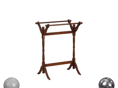 BOONE HEIRLOOM CHERRY BLANKET RACK 3D model