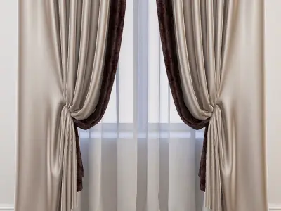 Set 32 Curtains 3D model