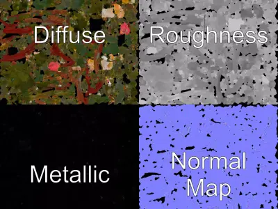 Elegant Floral Wreath model pack Low-poly 3D model