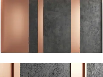 Decorative wall panel set 49 3D model