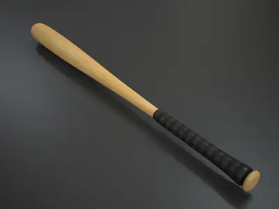 Baseball Bat Low-poly 3D model