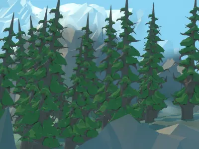 Low-Poly Stylized Nature Pack Free low-poly 3D model