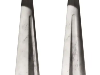 cb2 Ciccio side table Pasar side table white marble 3D model