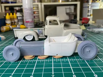 Hot Rod Dirt Racing Wheels Tires Combo 3D print model