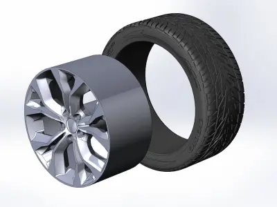 Wheel style 451 20inch for scale model  3D print model