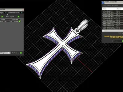Enamel cross model 350 3D print model