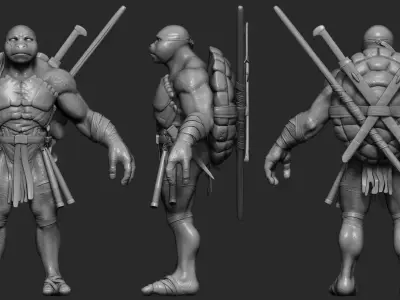 Ninja turtle- The Last Ronin Low-poly 3D model