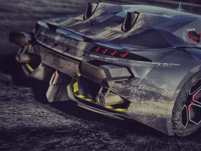 Quattro Spectre BattleDrone Low-poly 3D model