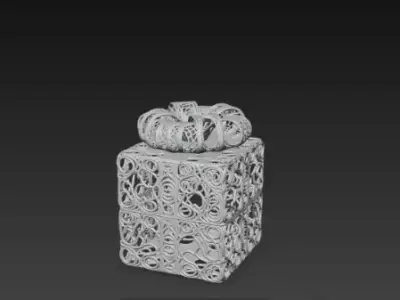 3D Gift Box Model Festive Celebration Concept 3D print model