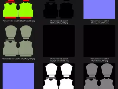 Women Sweatshirt 3D model 3D model