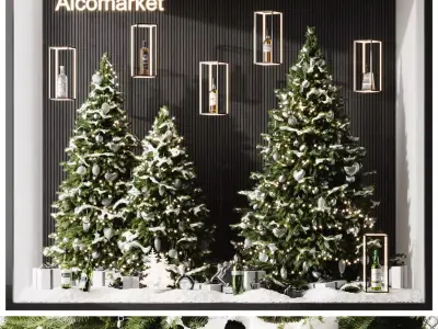 Christmas set 3 alcomarket display 3D model