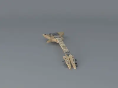 Strange body shape guitar Free 3D model