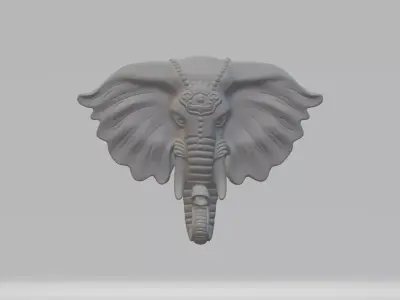 Elephant Head Pendant  3D print model