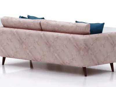 contemporary sofa Low-poly 3D model