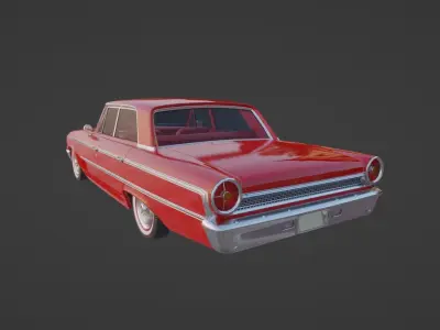 1960s Muscle Car 7 Fully Featured Low-poly 3D model