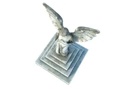 Angel Statue Low-poly 3D model
