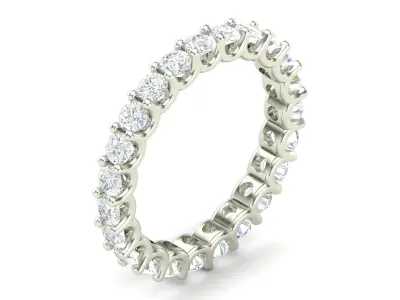 U Shaped Eternity Ring 2 point 4 mm stone size swiss 8 and EU48 3D print model