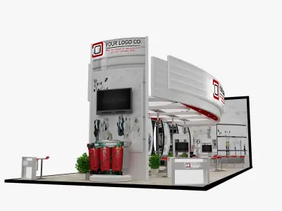 Booth Exhibition Stand a495b 3D model
