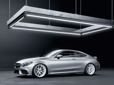 Automotive photo studio for Blender Cycles Render 3D model