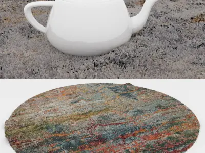 Round Rug Set 205 3D model