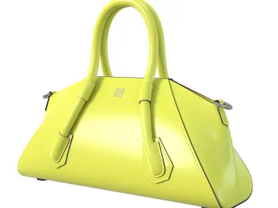 Givenchy Mini Antigona Bag Yellow Low-poly 3D model